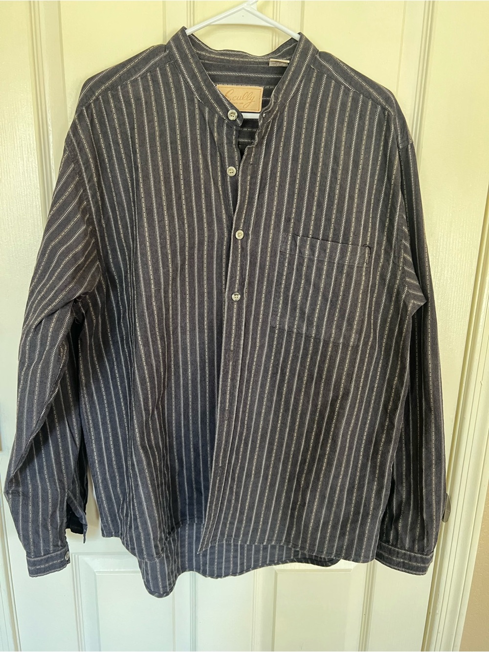 Vintage Style Scully Button Up Stripe Shirt Mens